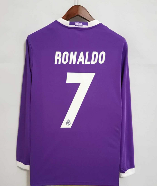Real Madrid Purple Long Sleeve 2016/2017 Jersey - Size S to 2XL - TBE Locker