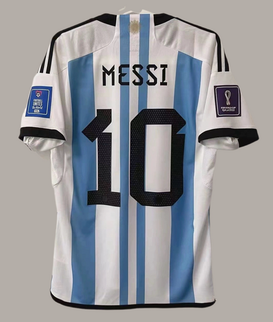 Argentina World Cup Final 2022 Messi 10 retro jersey