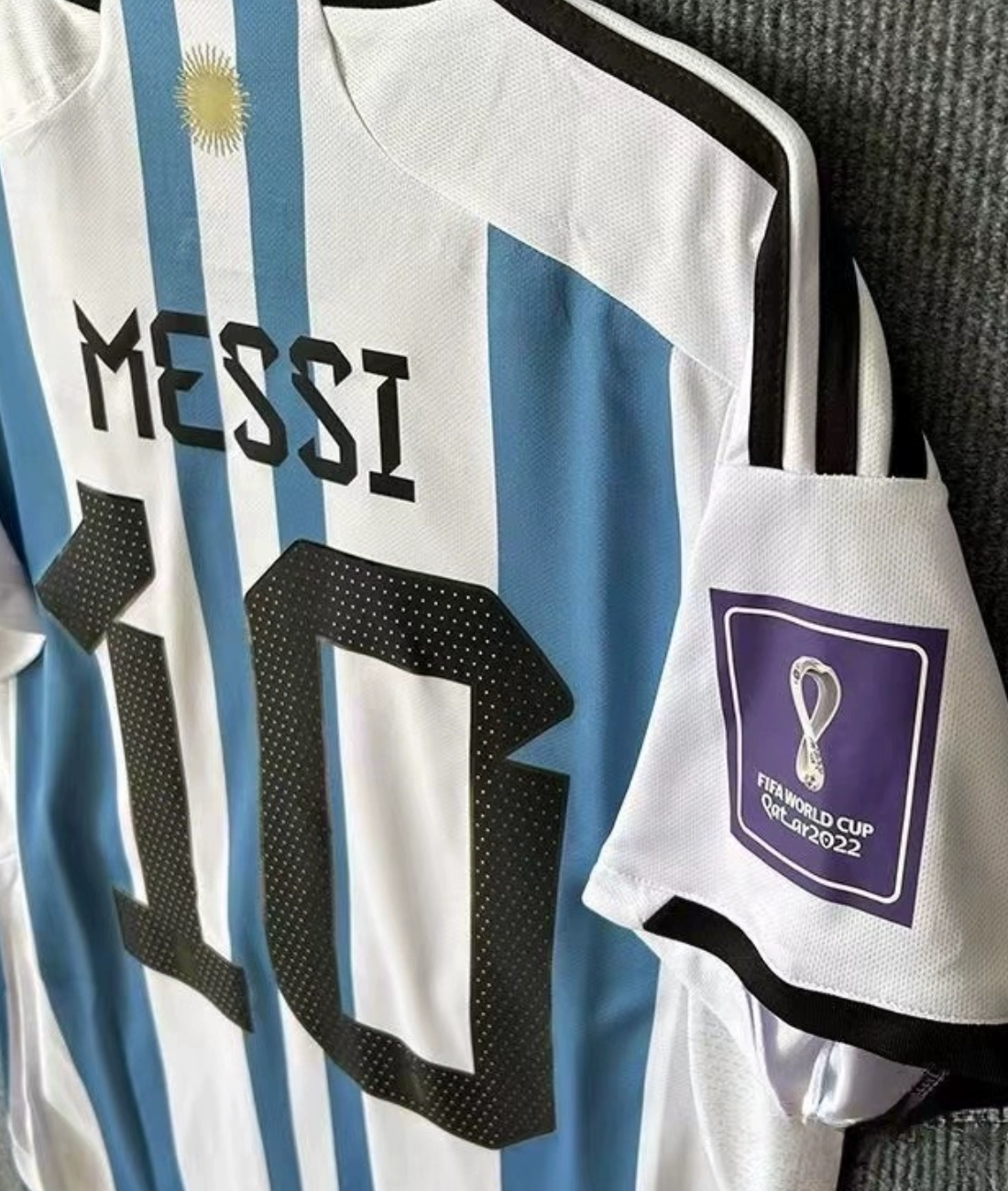 Argentina World Cup Final 2022 Messi 10 retro jersey