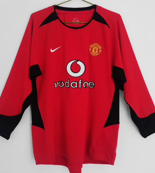 Manchester United 2002/03 Long Sleeve Retro Jersey – Vodafone Classic Kit