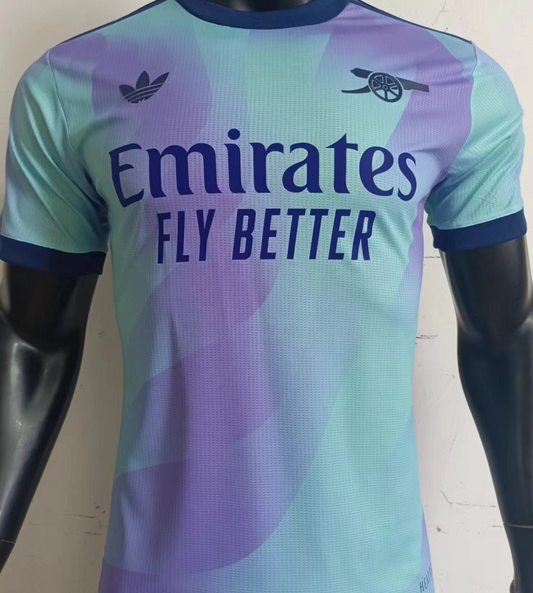 Arsenal 24/25 Third Jersey – Aqua & Lilac Gradient Alternate Kit