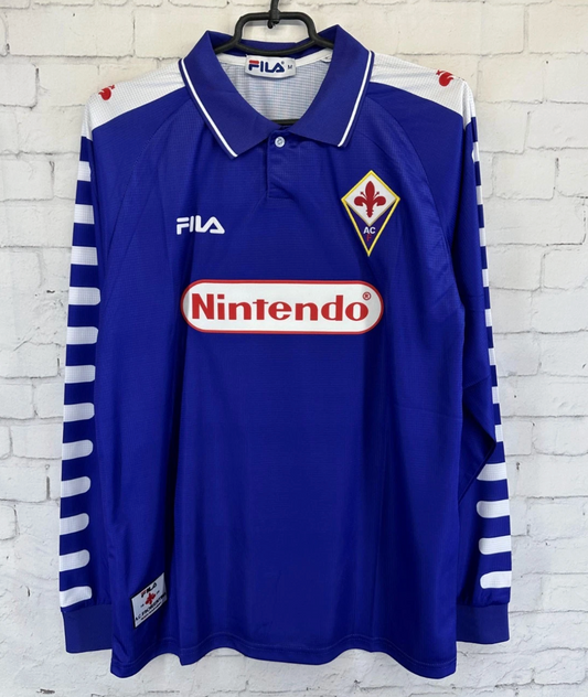 Fiorentina 1998-99 Home Long Sleeve Retro Jersey | Classic 90s Viola Soccer Shirt