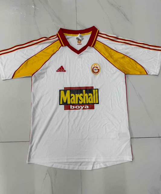 Galatasaray 1999/2000 White Jersey – UEFA Cup Final Retro Football Shirt