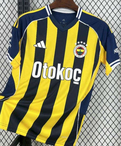 Fenerbahçe 2025/26 Home Jersey – Yellow & Navy Classic Striped Kit
