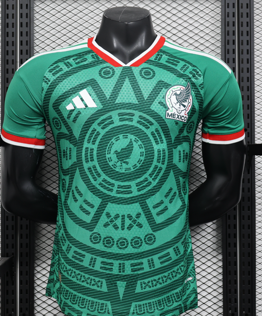Mexico 2026 World Cup Home Jersey Green Aztec Football Shirt